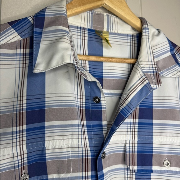Alpine Design Blue and White Casual Button Down Shirt - Picture 3 of 7